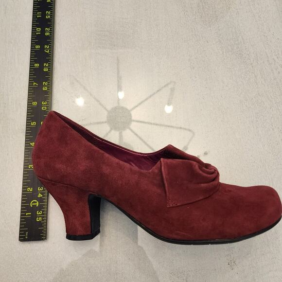 Hotter Comfort Concept Women's Heels SZ 7 Suede Red - Picture 8 of 8